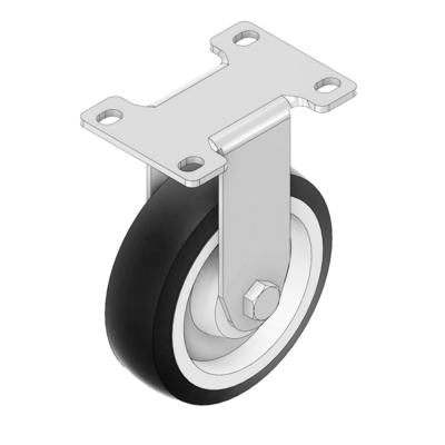 31-RPD4-5 MODULAR SOLUTIONS CASTER 4 IN, RIGID TOP PLATE TOP FLAT PLATE/BALL BEARING